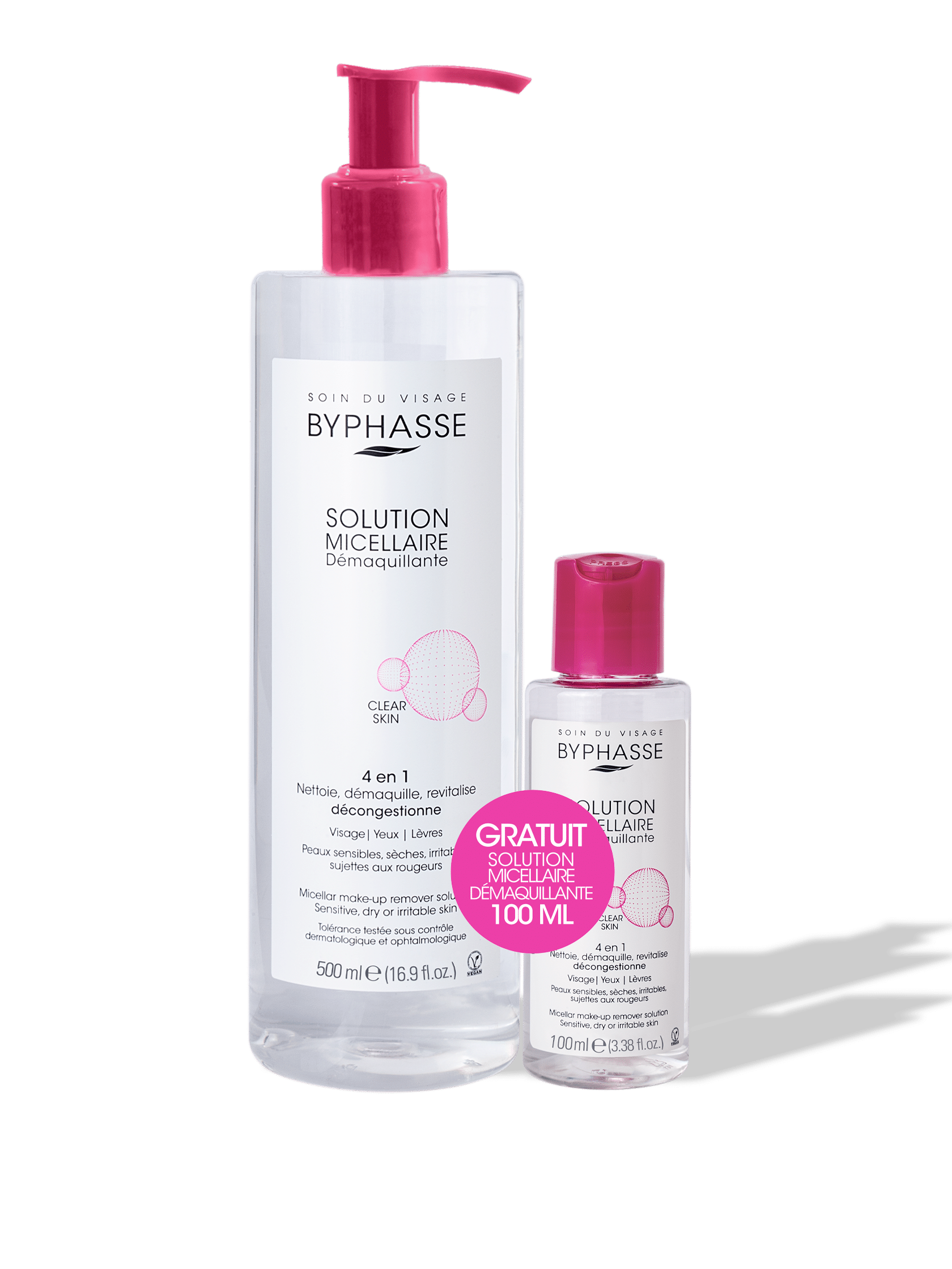 PACK SOLUTION MICELLAIRE DÉMAQUILLANTE DOSEUR 500ML + 100ML