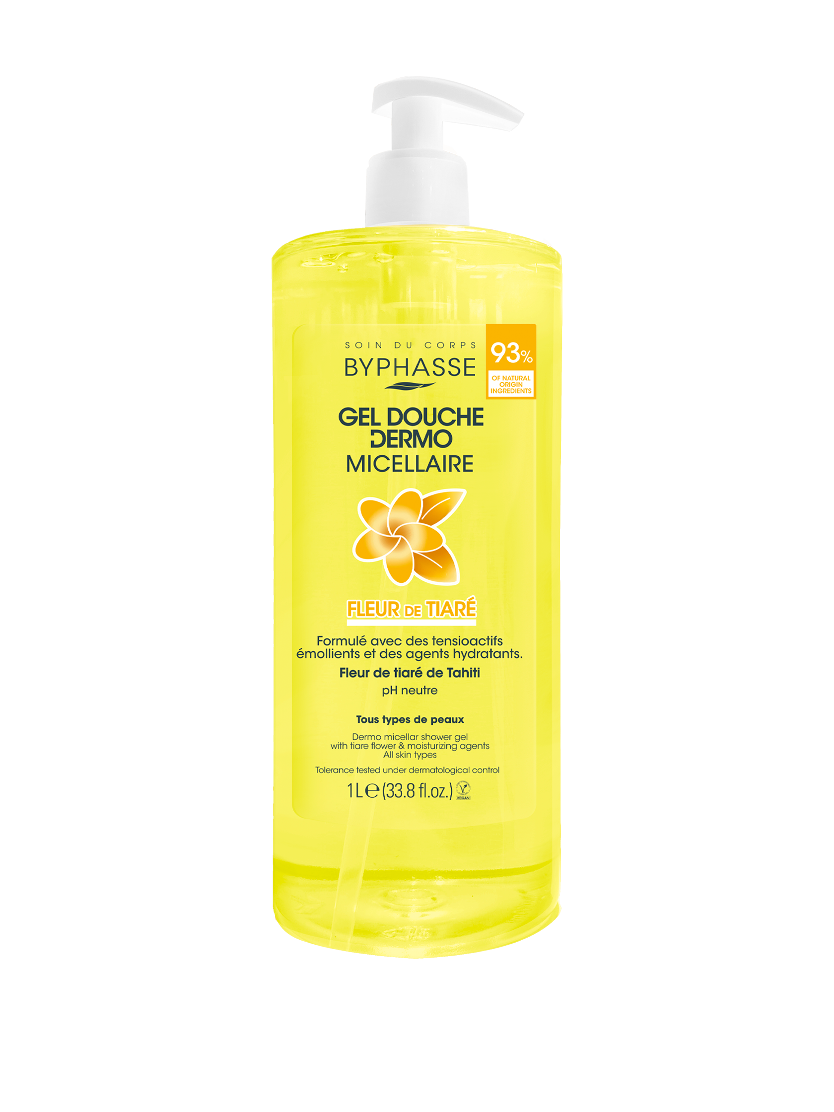 DERMO MICELLAR SHOWER GEL TIARE FLOWER 1L