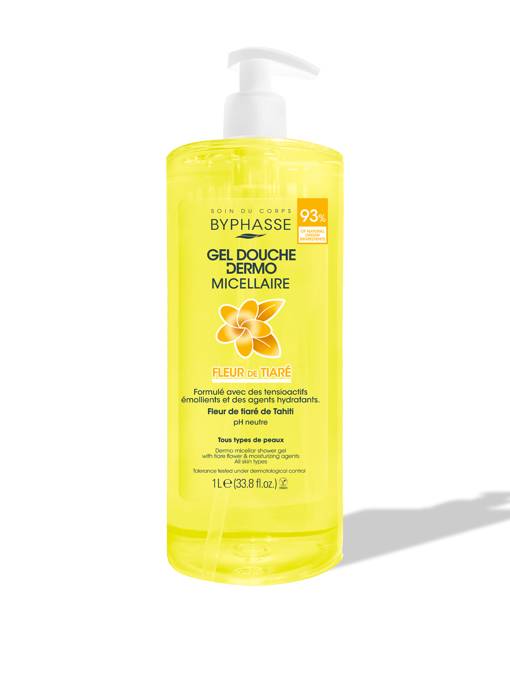 DERMO MICELLAR SHOWER GEL TIARE FLOWER 1L